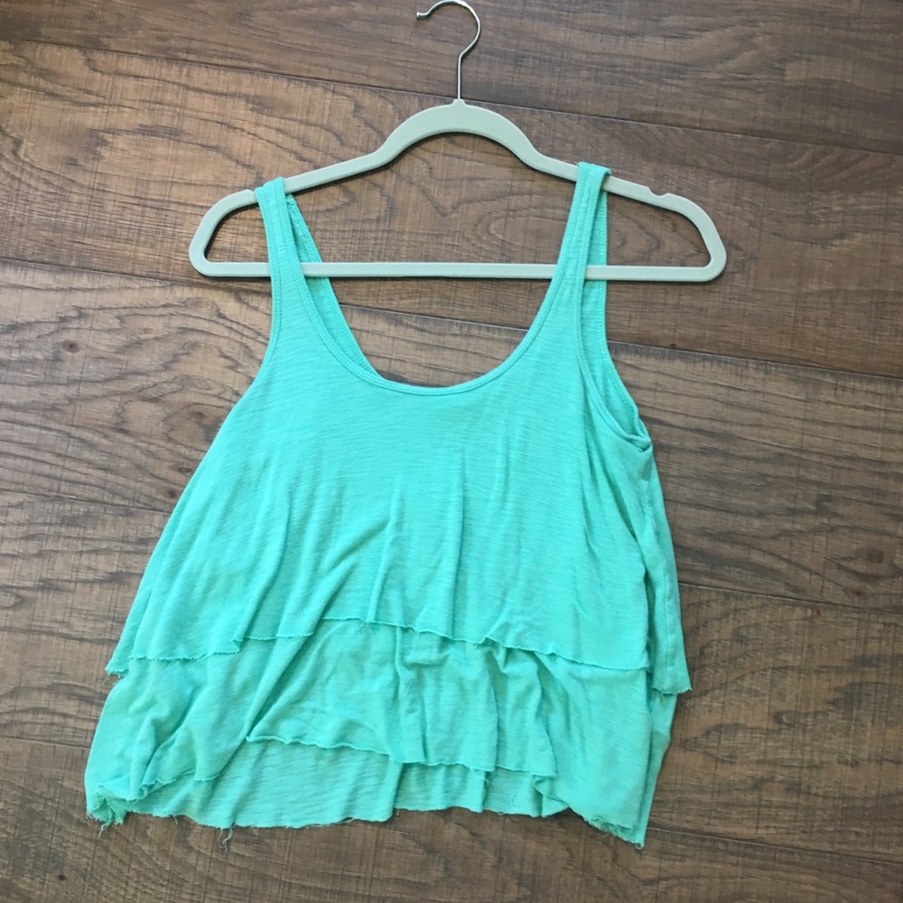 Flowy teal tank top